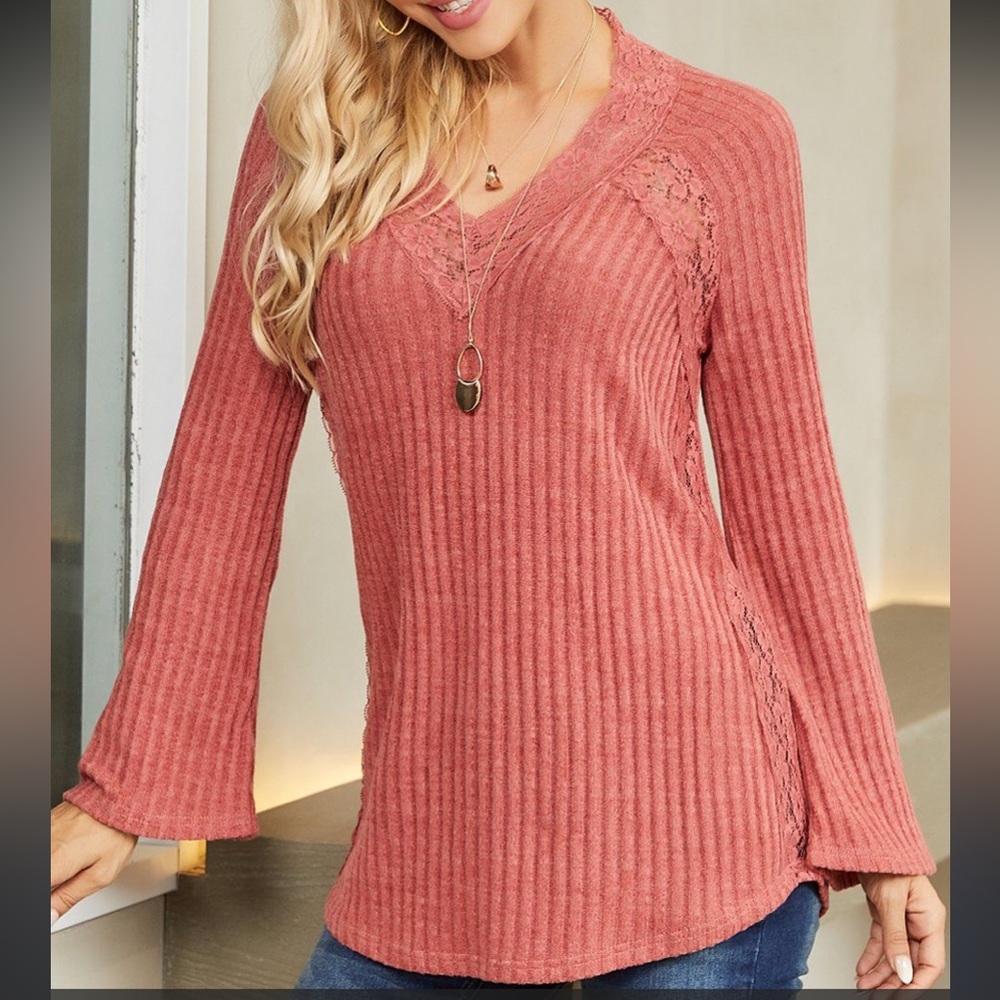 Suzanne Betro Lace Ribbed Tunic